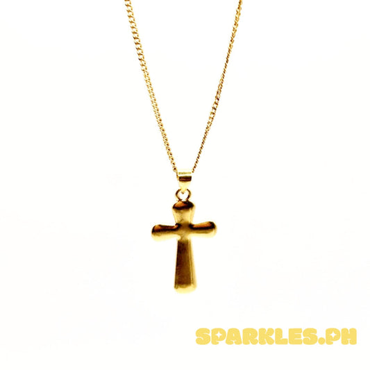18k Saudi Gold Set Faith Cross + Cadena Chain 20"