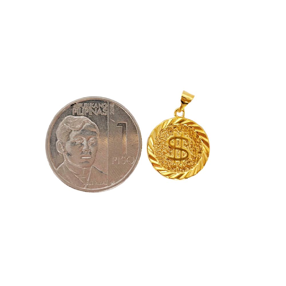18k Saudi Gold Set Dollar Coin + Micro Paperclip Makapal 20"