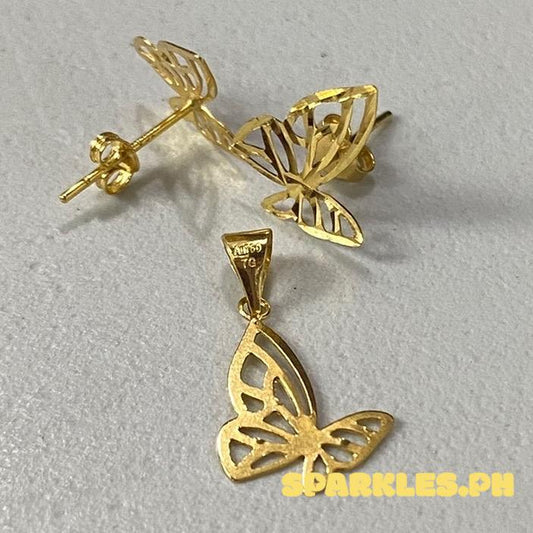 Combo Mariposa Set Lightweight 18k Saudi Gold