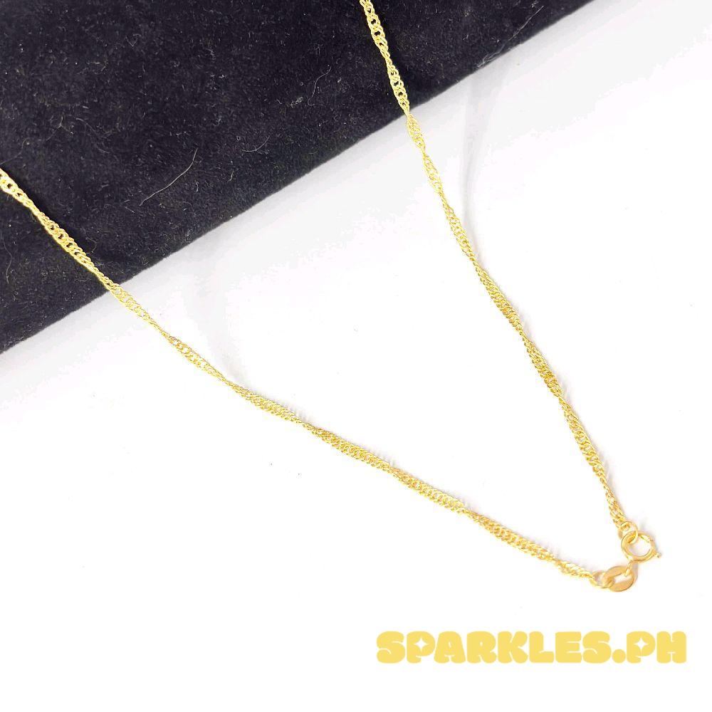 18k Saudi Gold Twisted Chain Makapal V2 - 20" - SKU-656DB1FT