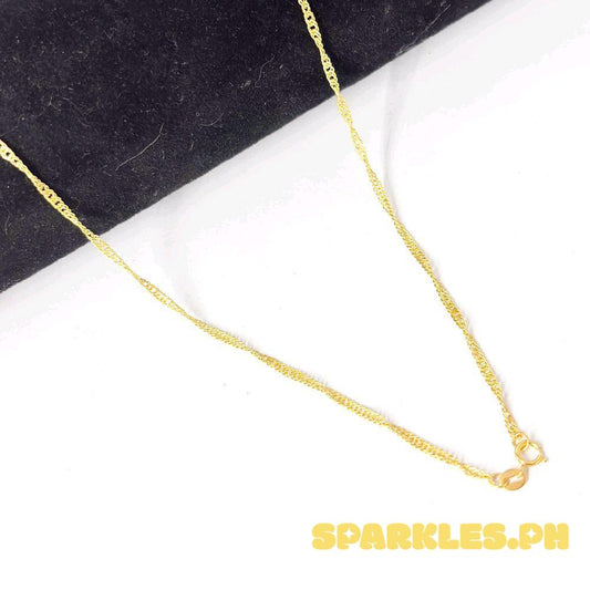 18k Saudi Gold Twisted Chain Makapal V2 - 20" - SKU-656DB1FT
