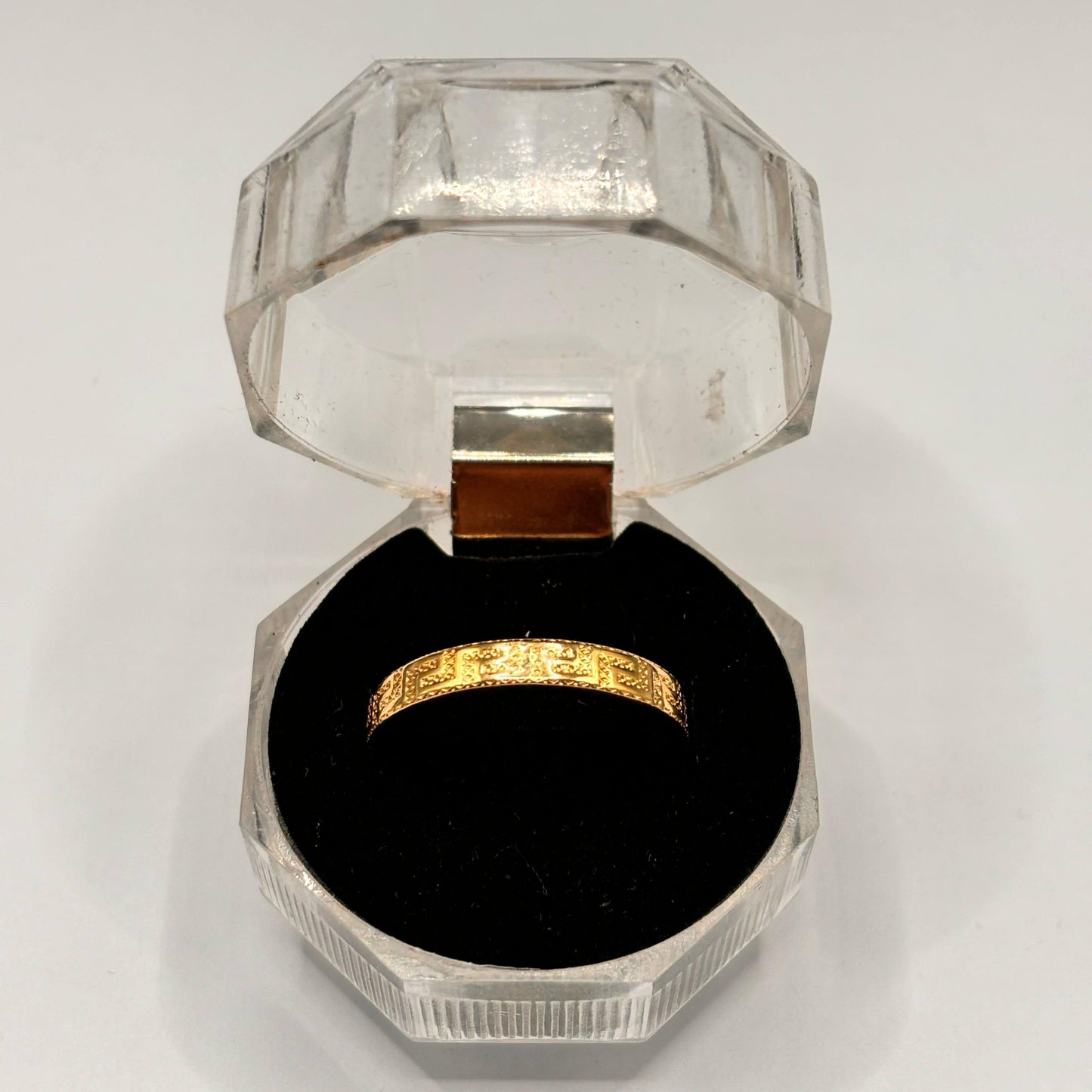 18k Saudi Gold Greek Ring Solid Pawnable - SKU-CLQKAT5R