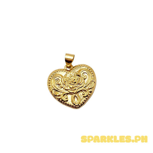 18k Saudi Gold Small Love Rose Pendant - SKU-KBML95EI
