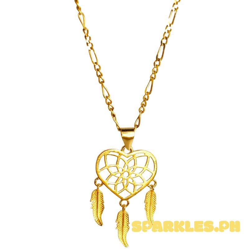 18k Saudi Gold Dream Heart + Figaru Chain 20”