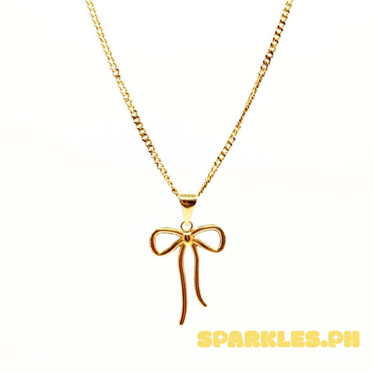 18k Saudi Gold Set Ribbon Style + Cadena Chain 20"