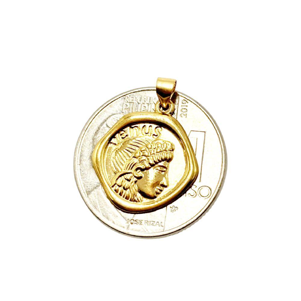 18k Saudi Gold Venus Pendant - SKU-O64MC19U