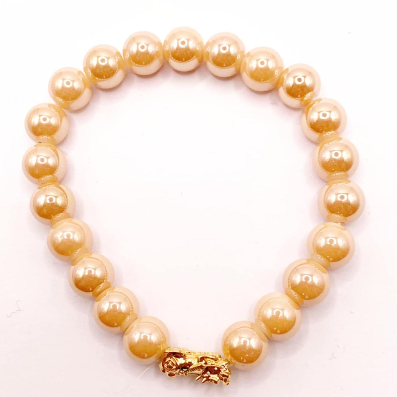 18k Saudi Gold Stone Piyao Bracelet NOT PAWNABLE - SKU-GAME2SQZ