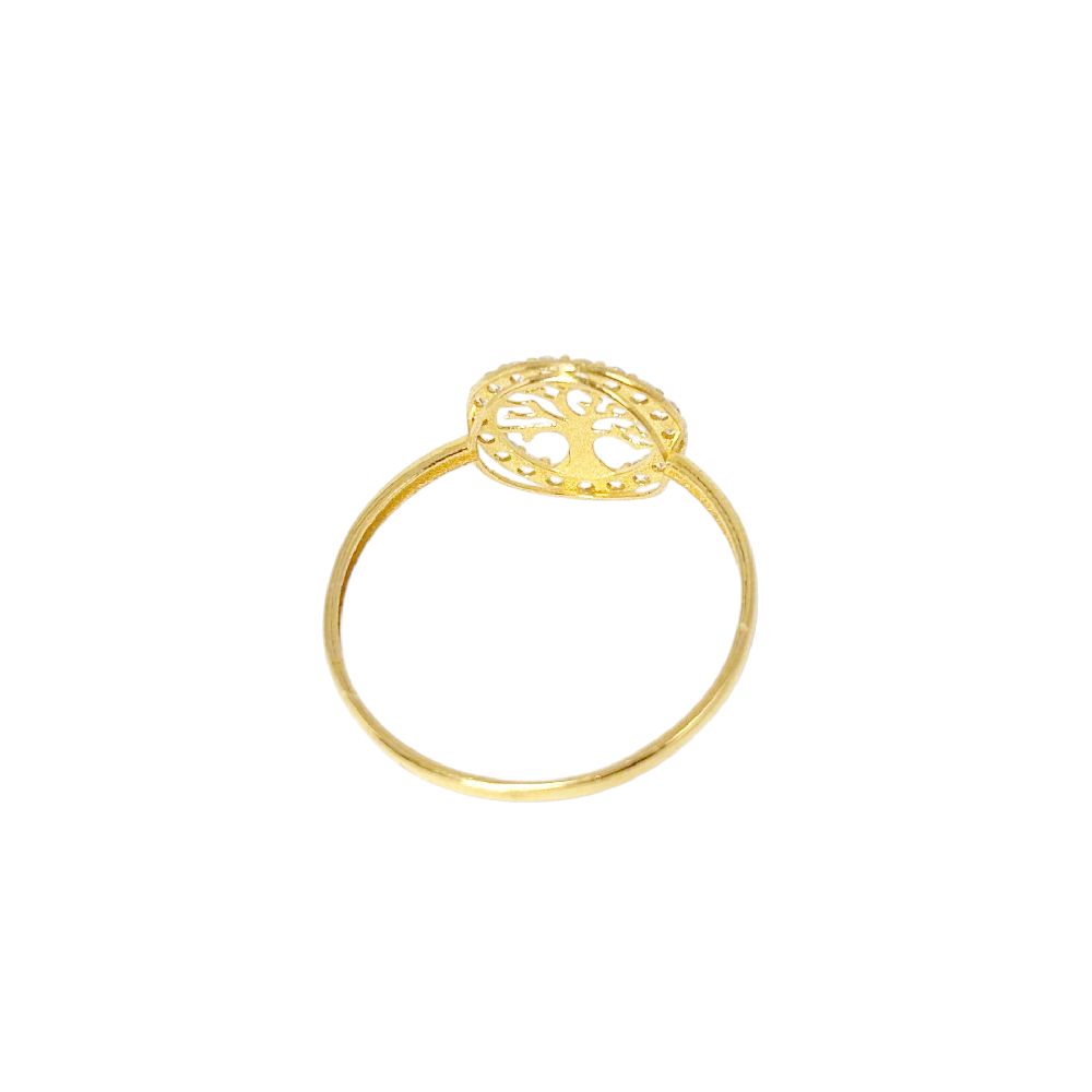 18k Saudi Gold Tree Of Life Ring Solid Pawnable - SKU-BAGIS4XK