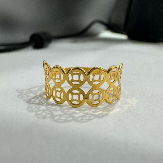 18k Saudi Gold Twin Money Catcher Solid Lightweight Pawnable