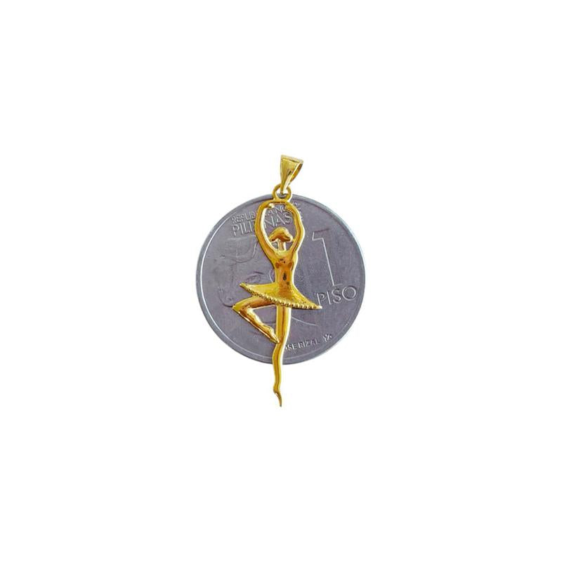 18k Saudi Gold Ballerina Pendant - SKU-8KJRNZ0L