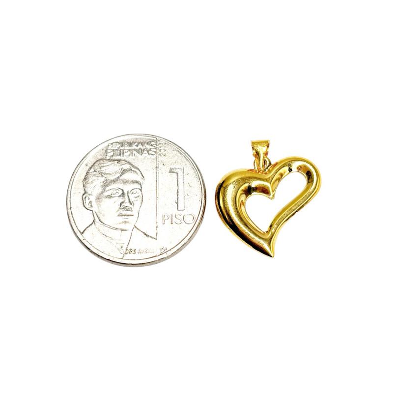 18k Saudi Gold Buo Classic Heart Pendant -SKUMR1326PEN1
