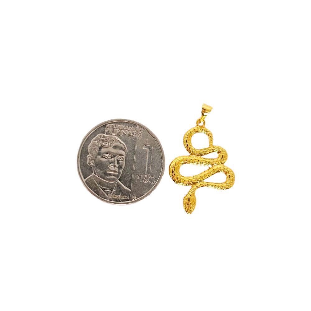 18k Saudi Gold Set Spiral Snake + Micro Paperclip Makapal 18"
