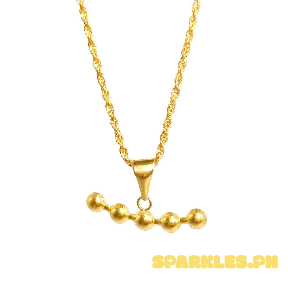 18k Saudi Gold Set Bubble Smiley + Rope Chain 16"