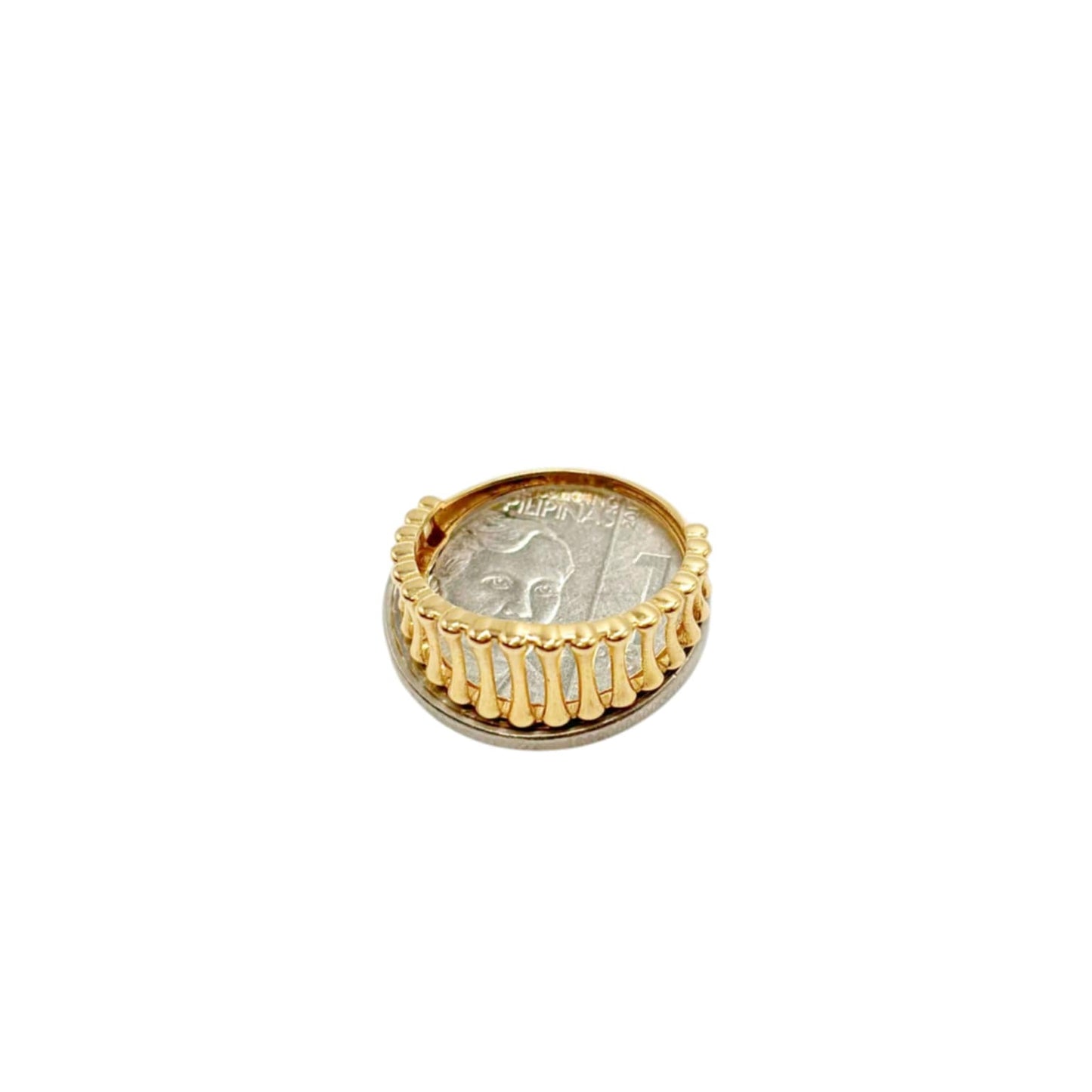18k Saudi Gold V2 Bamboo Ring Makapal - SKU-PF5TSQCS