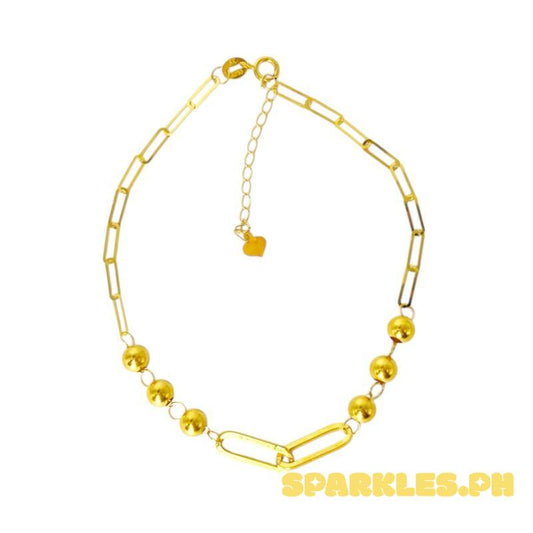 18k Saudi Gold Bubble Clip Bracelet - SKU-MOR2ORI0