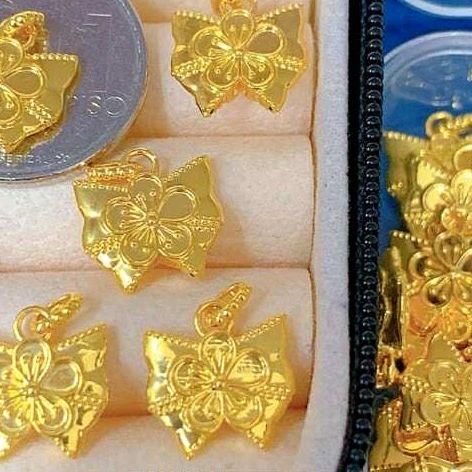 18k Saudi Gold Set Ribbon Style Butterfly AMPAW + Tauco Chain lv1