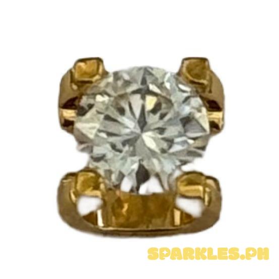 AMPAW/HOLLOW 18k Saudi Gold Square Moissa Pendant - SKU-I48GOESS