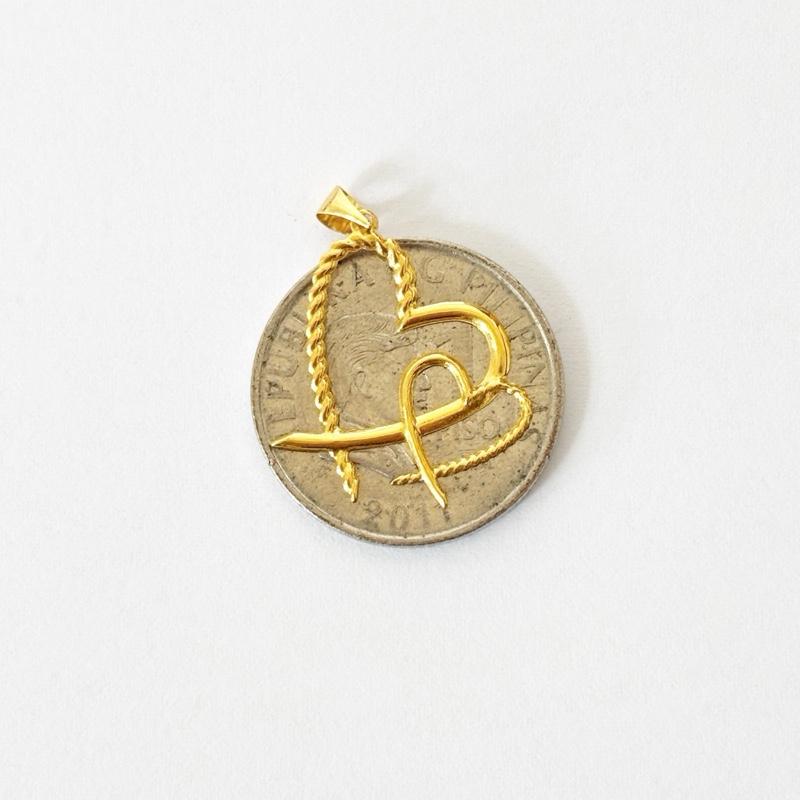 18k Saudi Gold V2 Jessa Heart Pendant - SKU-DWS3QMVJ