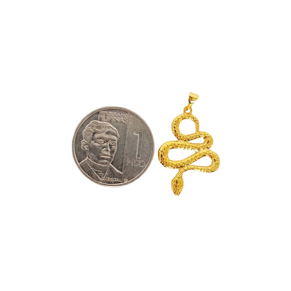 18k Saudi Gold Set Spiral Snake + Micro PaperClip Makapal 20"
