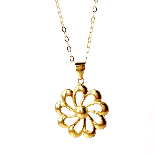 18k Saudi Gold Set Turbine Flower + Tauco Chain lv1