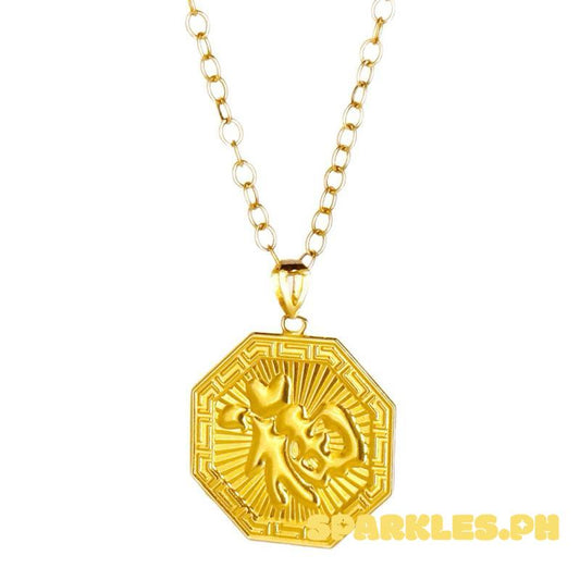 18k Saudi Gold Set Fenfen Fortune + Big Tauco Chain 18”