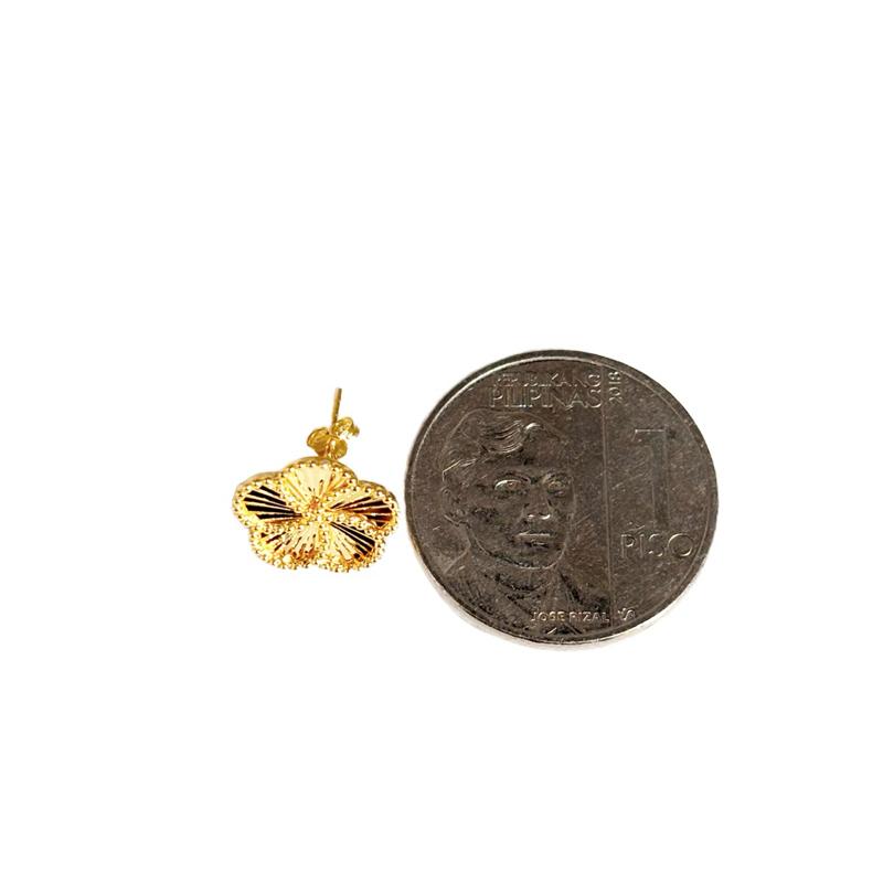 18k Saudi Gold Charm Earring -SKU-PVAWO0WJ
