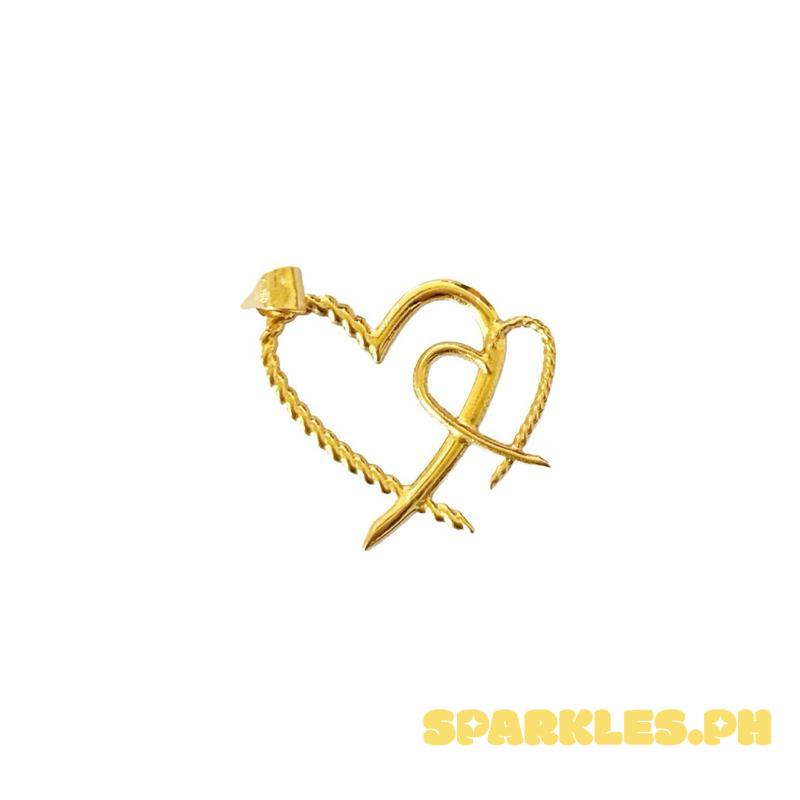 18k Saudi Gold V2 Jessa Heart Pendant - SKU-DWS3QMVJ