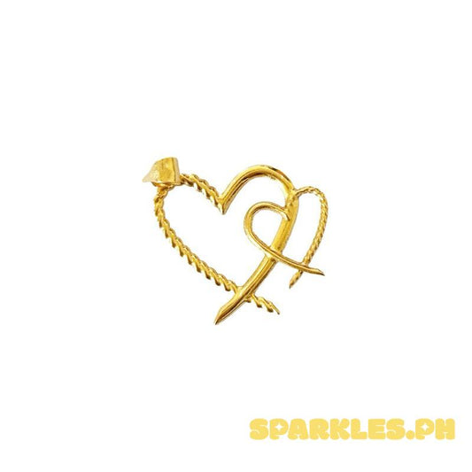 18k Saudi Gold V2 Jessa Heart Pendant - SKU-DWS3QMVJ