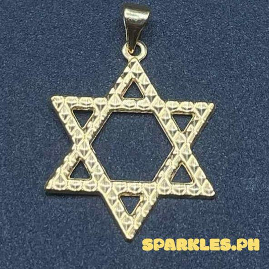 18k Saudi Gold Aster Pendant Solid Pawnable - SKU-C0M9GDAP