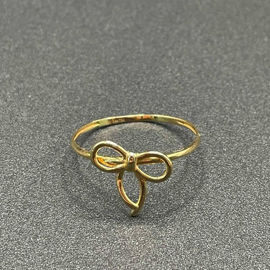 18k Saudi Gold Ribbon Ring Solid Pawnable