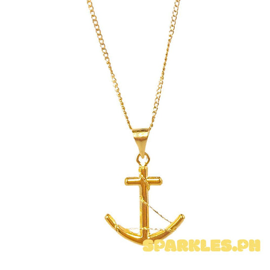18k Saudi Gold Set Anchor String + Cadena Chain 20"