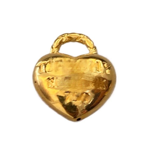 AMPAW/HOLLOW 18k Saudi Gold Small Tiff Heart Pendant- SKU-OTZP38NA
