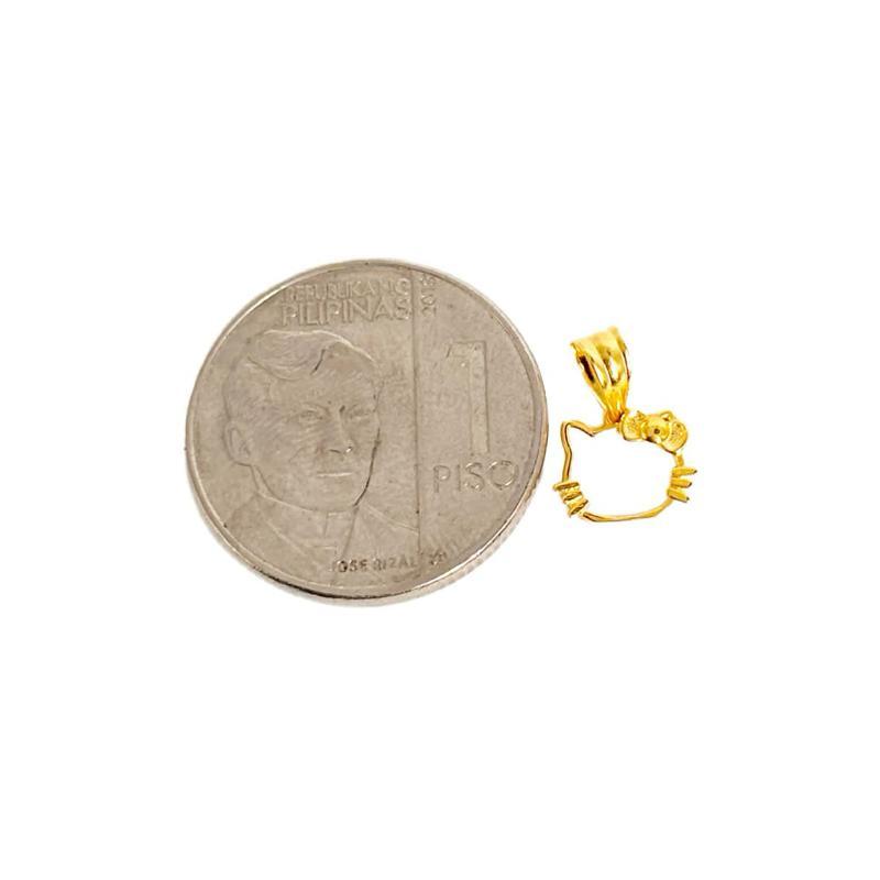 18k Saudi Gold Set V2 Hello Kitty + Foxtail Chain 20”