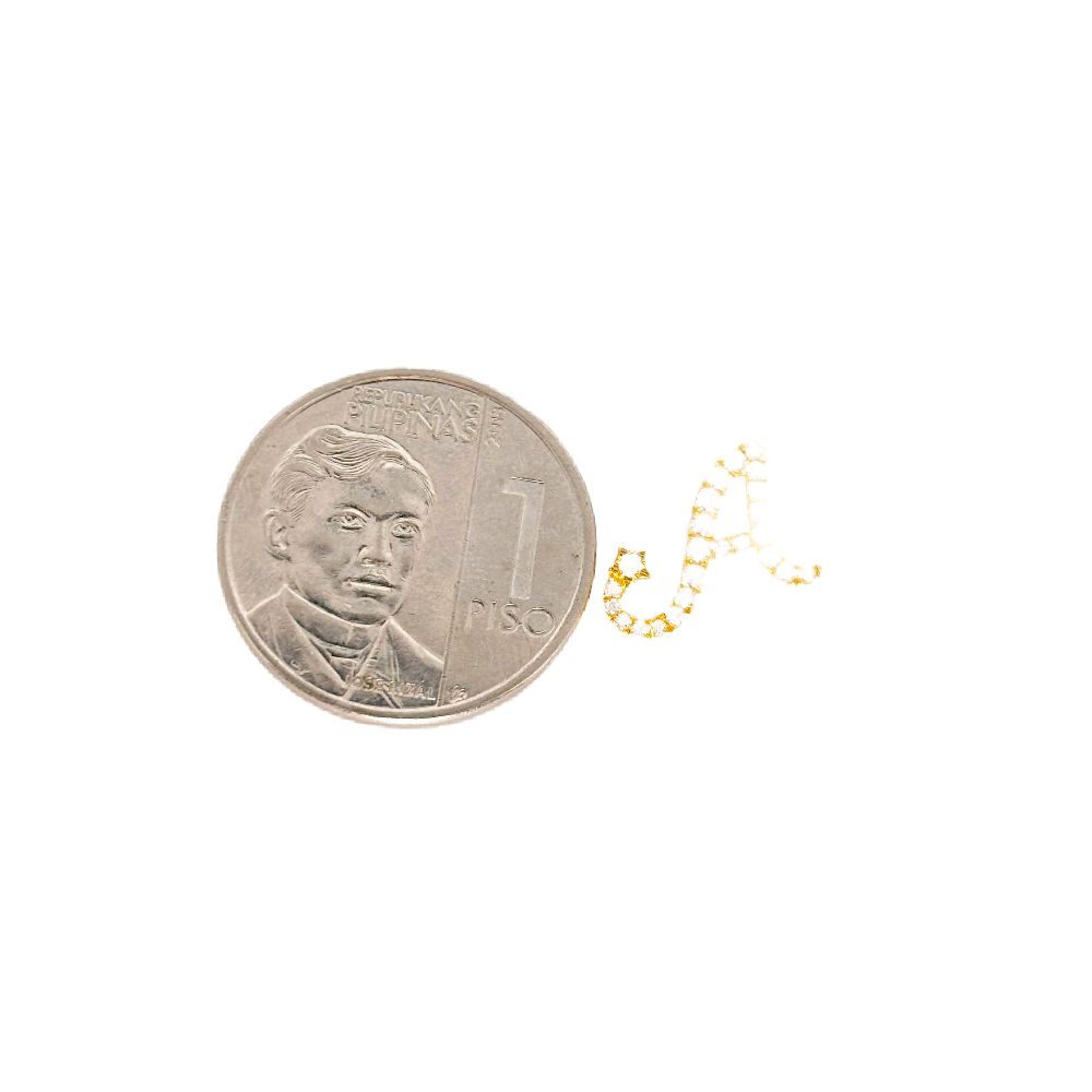 18k Saudi Gold Moissanite Letter - A Pendant - SKU-3P5QQWV9