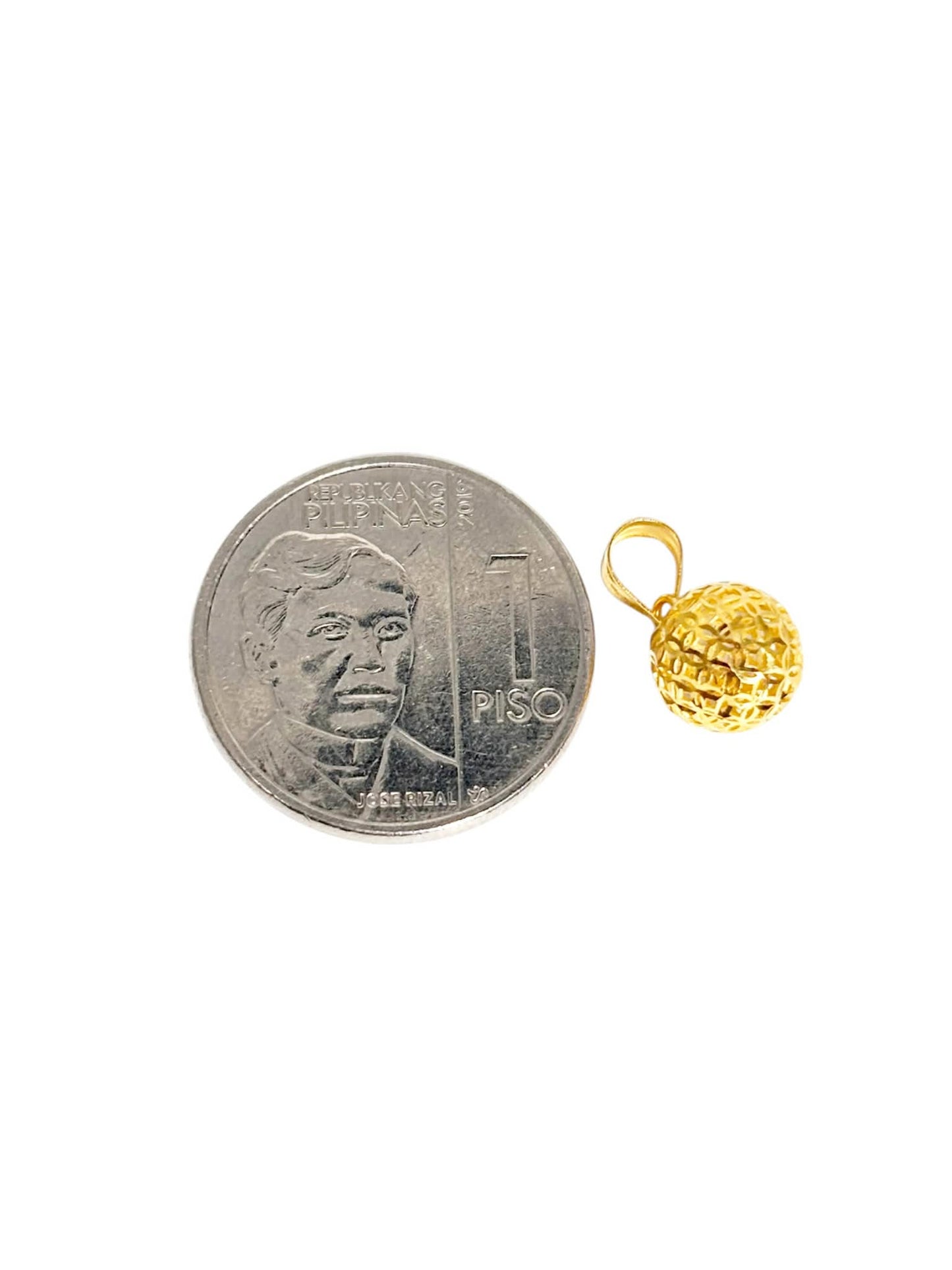 18k Saudi Gold Money Catcher Ball with Hook -SKUMA30PEN