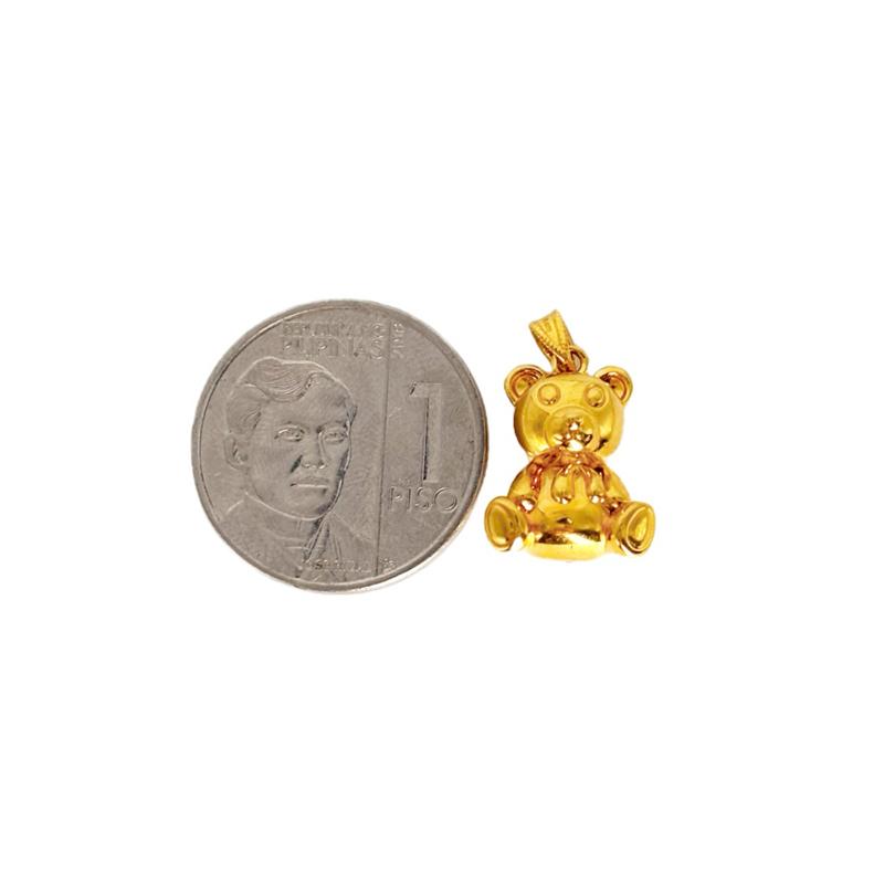 AMPAW/HOLLOW 18k Saudi Gold Teddy Bear Pendant - SKU-ODTS9I3P