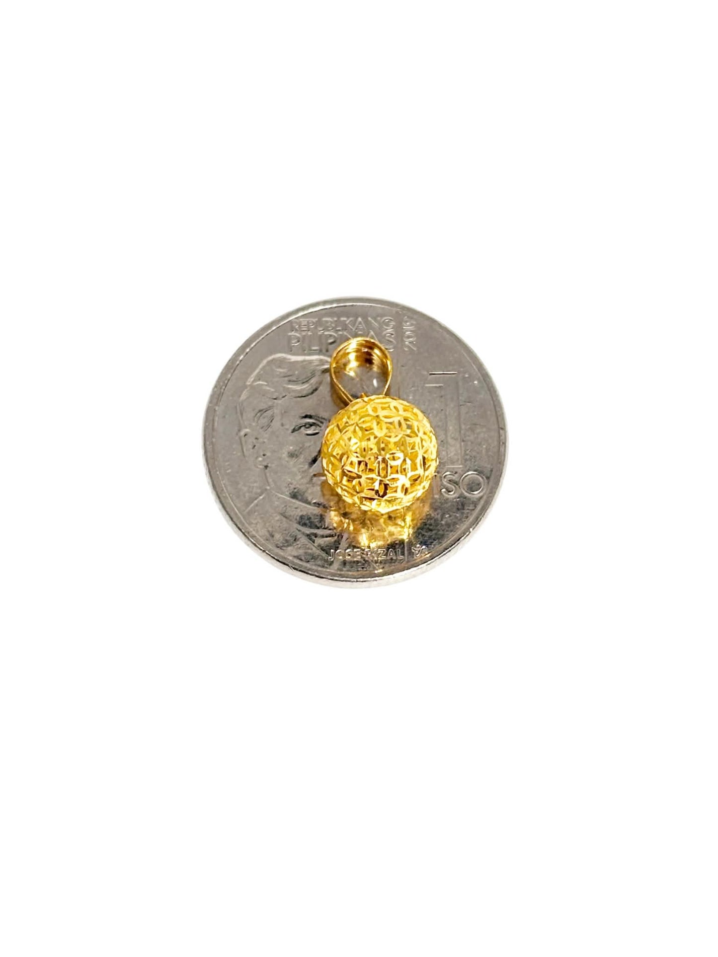 18k Saudi Gold Money Catcher Ball with Hook -SKUMA30PEN