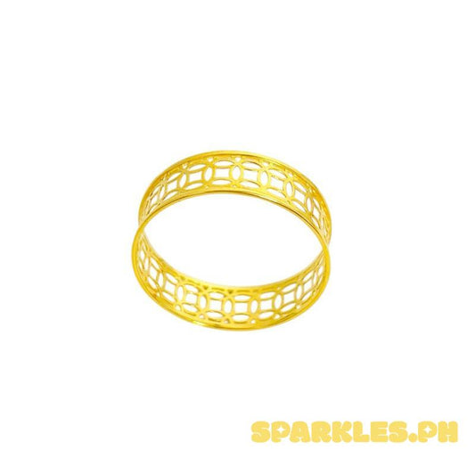 18k Saudi Gold Money Catcher Band Ring -SKU-1J5IBIWIK