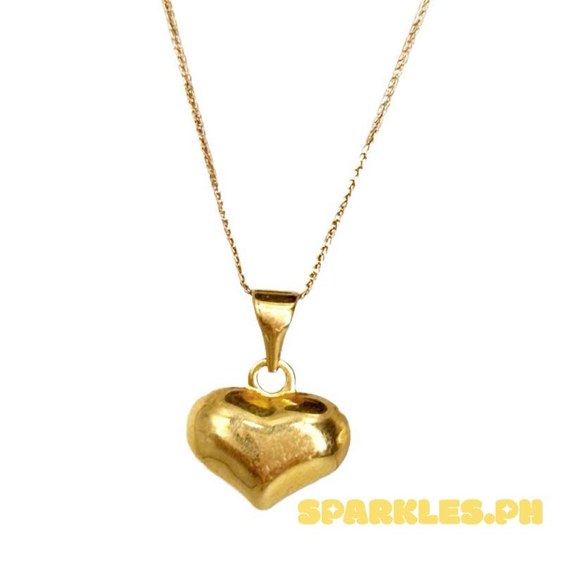 18k Saudi Gold Set Ivana Buo Pendant + Foxtail Chain 18”