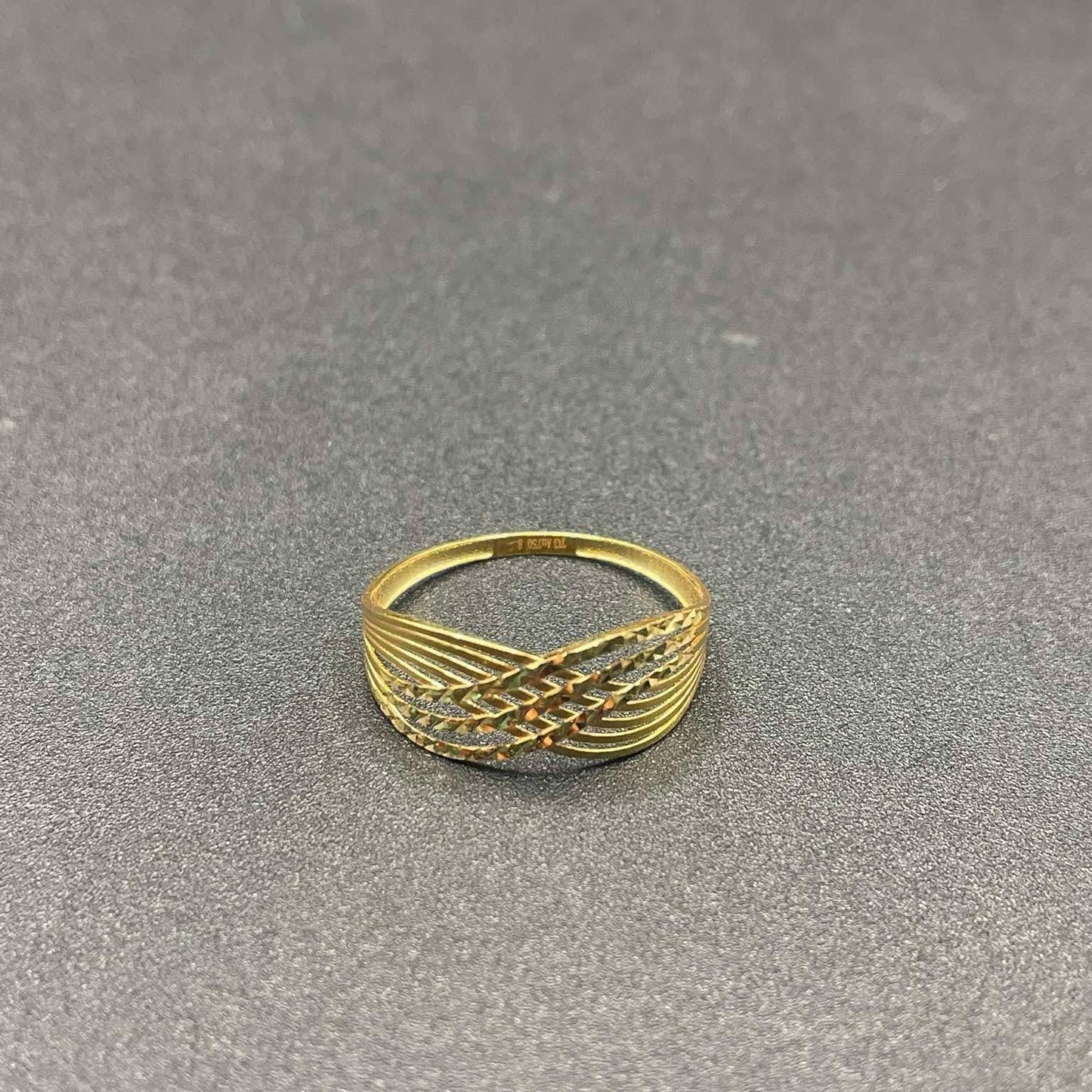 18k Saudi Gold Diana Ring Solid Pawnable - SKU-0AVC0H3J