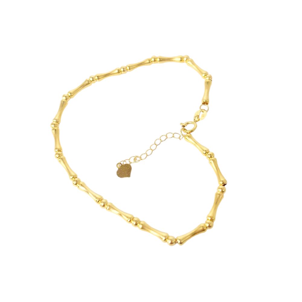 18k Saudi Gold Bamboo Bracelet - SKU-4KAQXH2Q