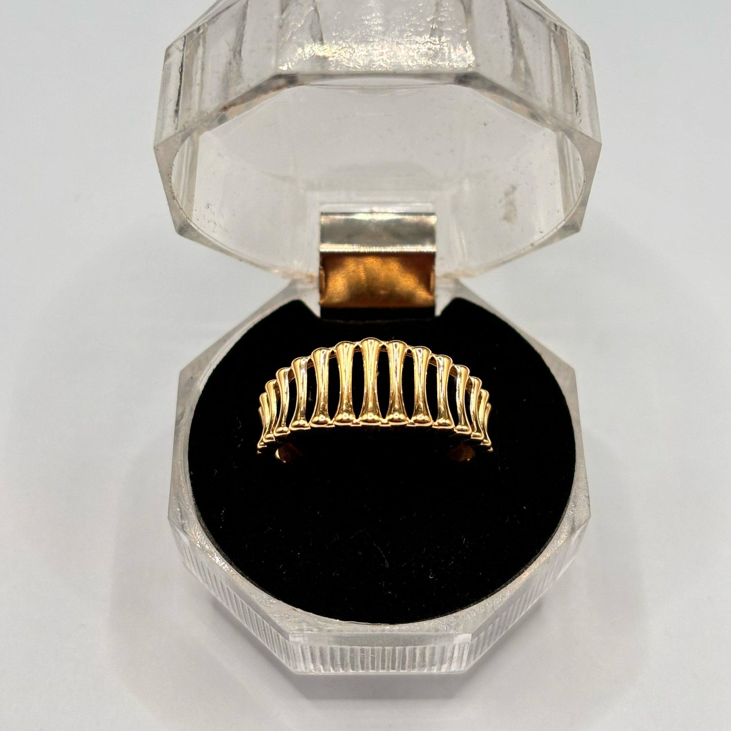 18k Saudi Gold V2 Bamboo Ring Makapal - SKU-PF5TSQCS