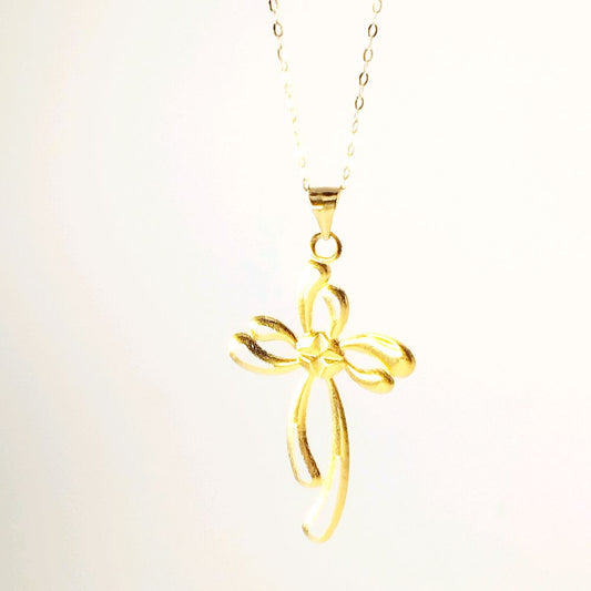 18k Saudi Gold Infinity Cross + Tauco Chain lv1