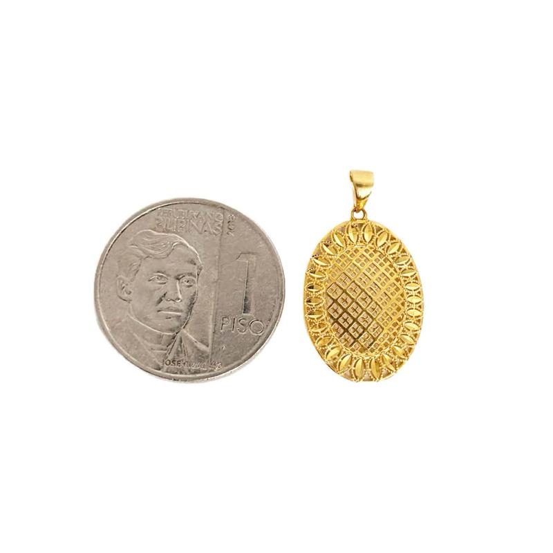 18k Saudi Gold Set Oval Mesh + Big Tauco Chain 18”