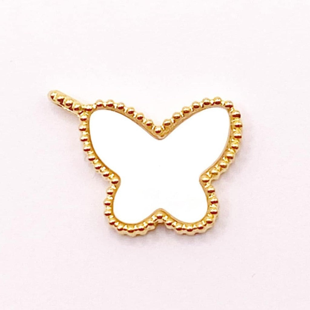 15mm Butterfly Pendant Small Hook 18k Saudi Gold - SKU-79S4A908