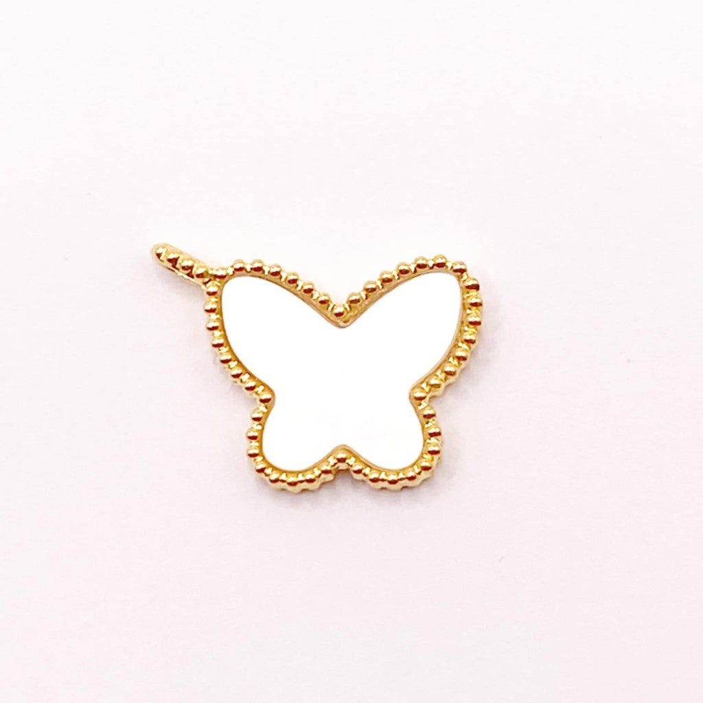 15mm Butterfly Pendant Small Hook 18k Saudi Gold - SKU-79S4A908