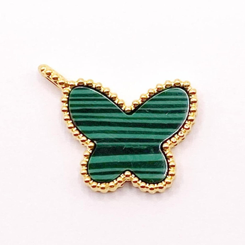 15mm Butterfly Pendant Small Hook 18k Saudi Gold - SKU-79S4A908