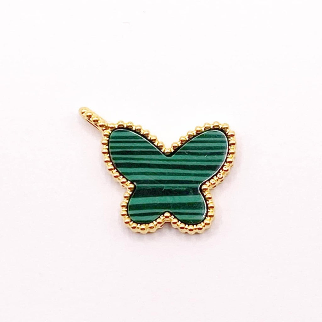 15mm Butterfly Pendant Small Hook 18k Saudi Gold - SKU-79S4A908